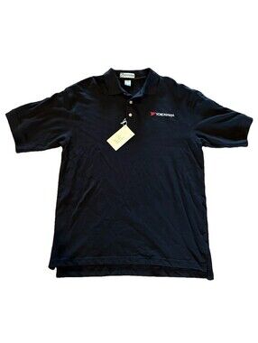 NEW Yokohama Tire Polo Shirt Mens L Black Extreme 85014 NWT Embroidered Cotton